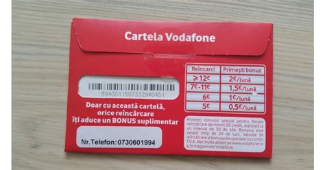 Extraopțiuni Cartela Vodafone